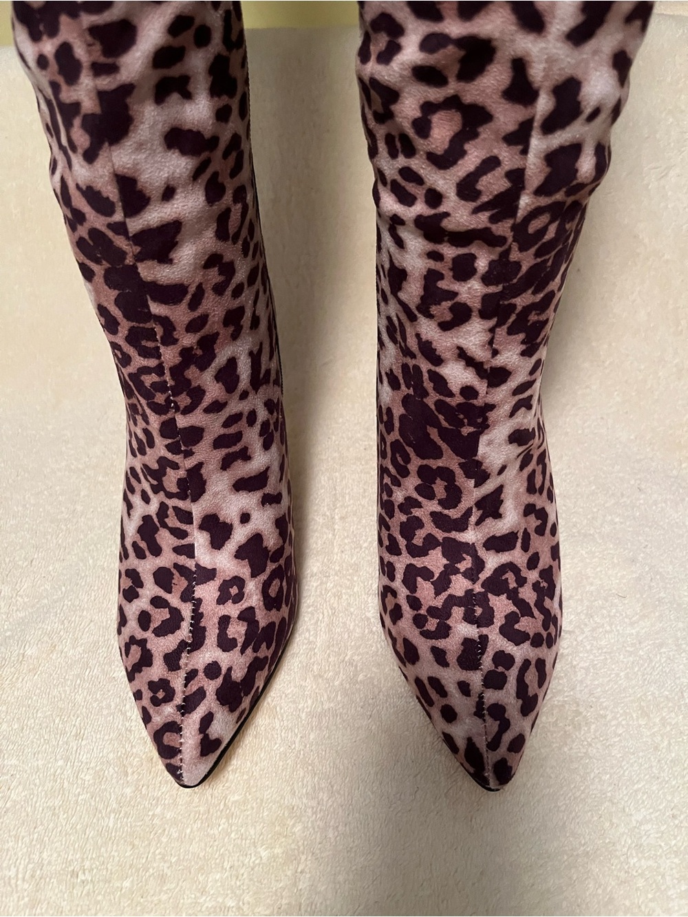Gorgeous Leopard Print knee high  Pointed Toe Boots